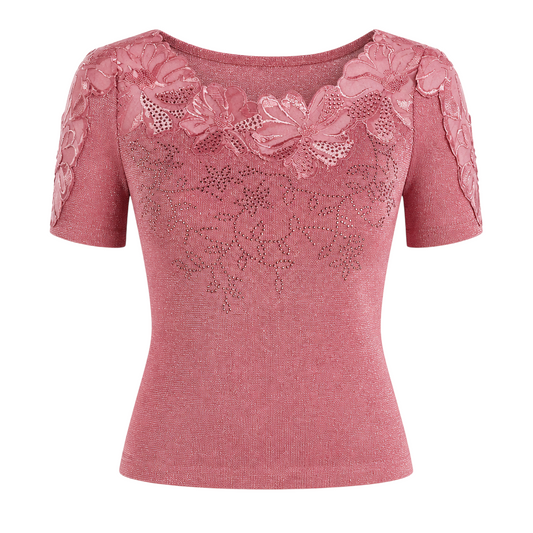 The Starlight Embroidered Lace Top
