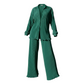 The Serena Wide-Leg Lounge Set in Green-02 | Lavishly Me