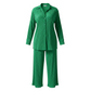 The Serena Wide-Leg Lounge Set in Green-02 | Lavishly Me