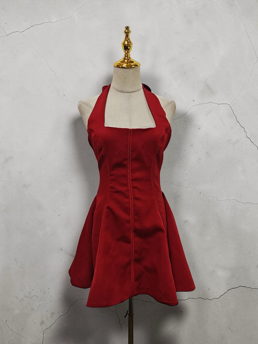 The Celeste Bow Halter Dress
