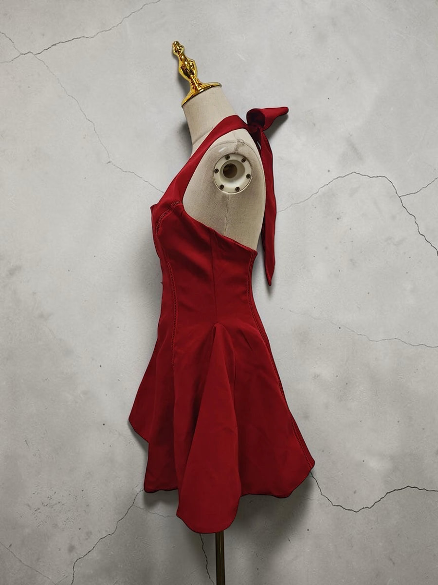 The Celeste Bow Halter Dress