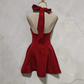 The Celeste Bow Halter Dress