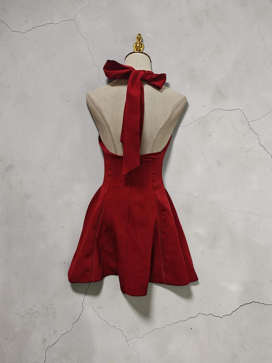 The Celeste Bow Halter Dress