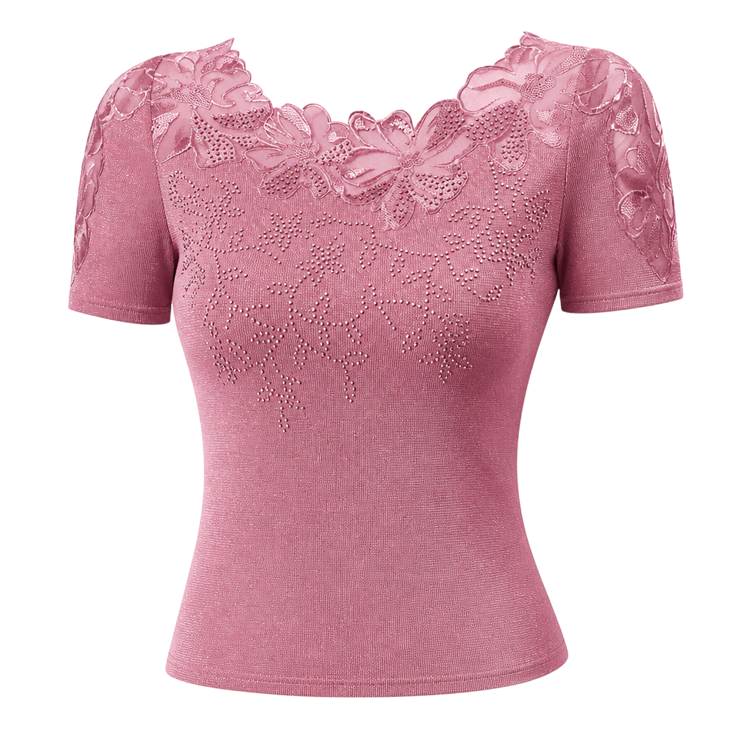 The Starlight Embroidered Lace Top