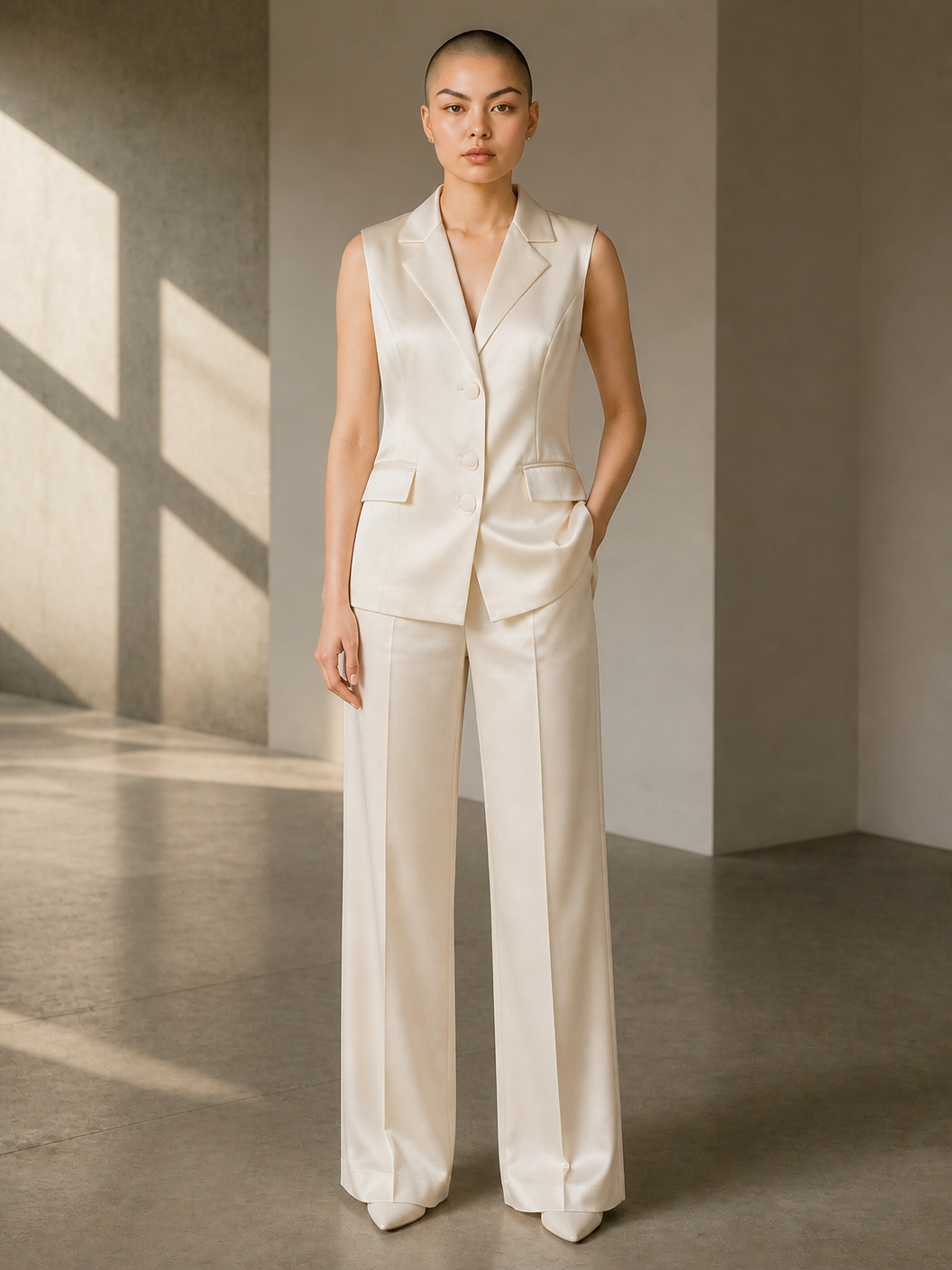 The Opaline Pearl Backless Blazer