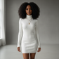 The Seraphina Turtleneck Sheath Mini Dress