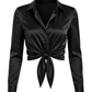 The Laurent Satin Button-Down