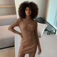 The Seraphina Turtleneck Sheath Mini Dress