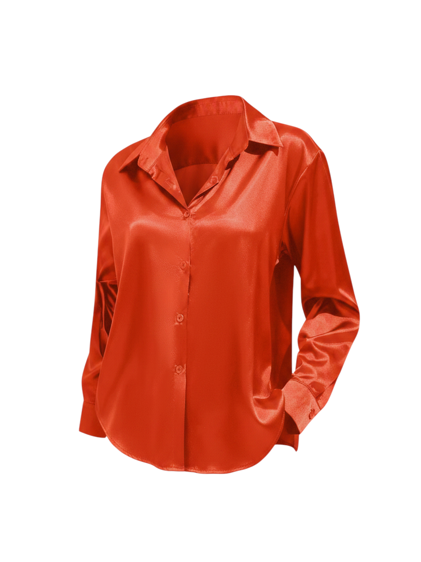 The Laurent Satin Button-Down