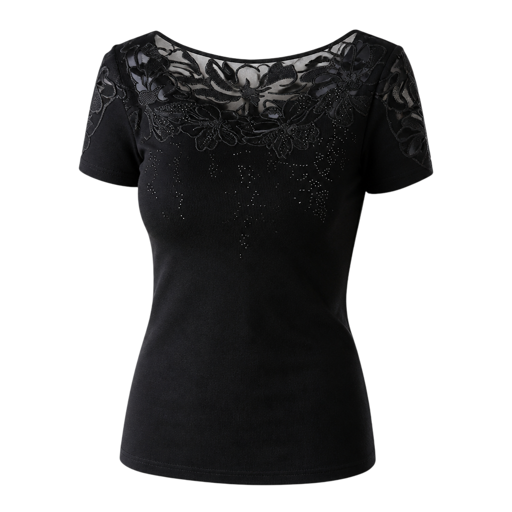 The Starlight Embroidered Lace Top