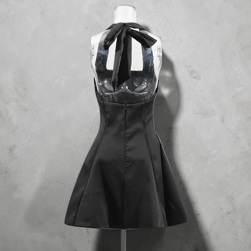 The Celeste Bow Halter Dress
