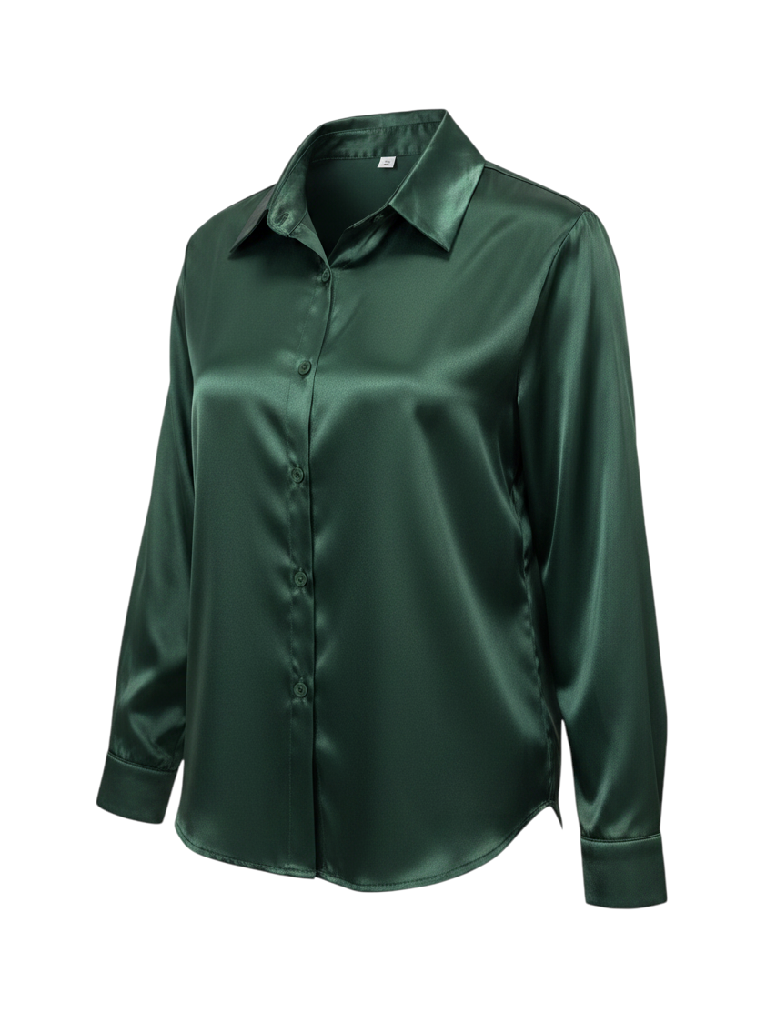 The Laurent Satin Button-Down