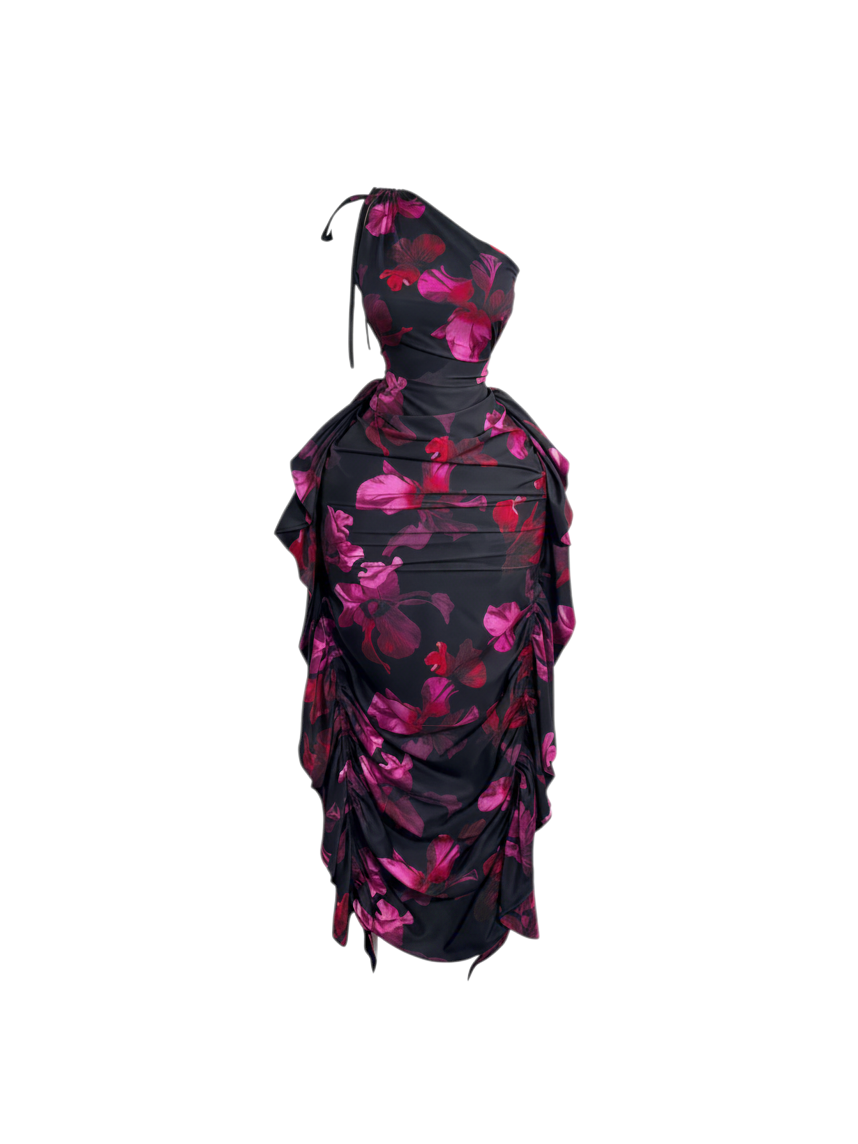 The Azalea One-Shoulder Floral Maxi Dress | Lavishly Me
