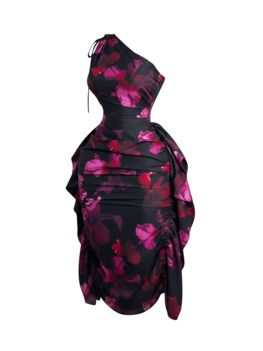 The Azalea One-Shoulder Floral Maxi Dress | Lavishly Me