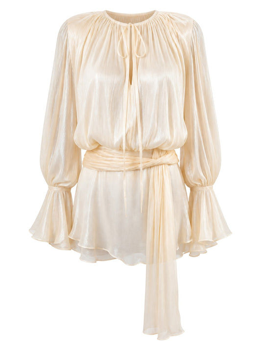 The Elara Folded Tunic Dress