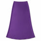 Lavishly Me Riviera satin maxi skirt in a deep purple hue with a smooth, flowing silhouette.
