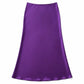 Lavishly Me purple satin maxi skirt with a smooth, flowing silhouette and minimalist design.