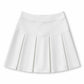 Lavishly Me white high-waisted A-line skirt with structured pleats for a polished feminine look