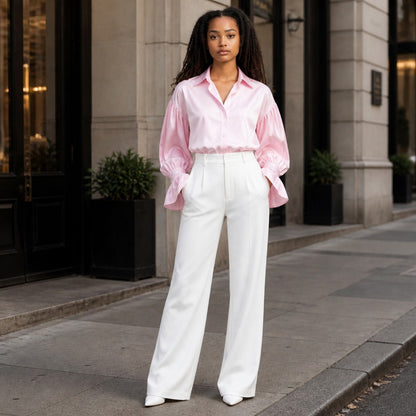 The Bellamy Flare-Sleeve Blouse