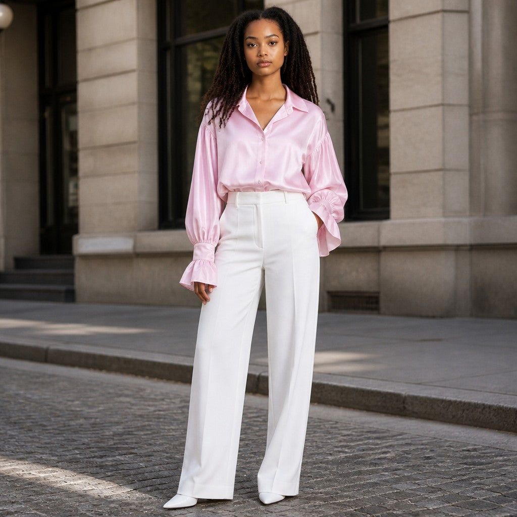 The Bellamy Flare-Sleeve Blouse