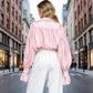 The Bellamy Flare-Sleeve Blouse