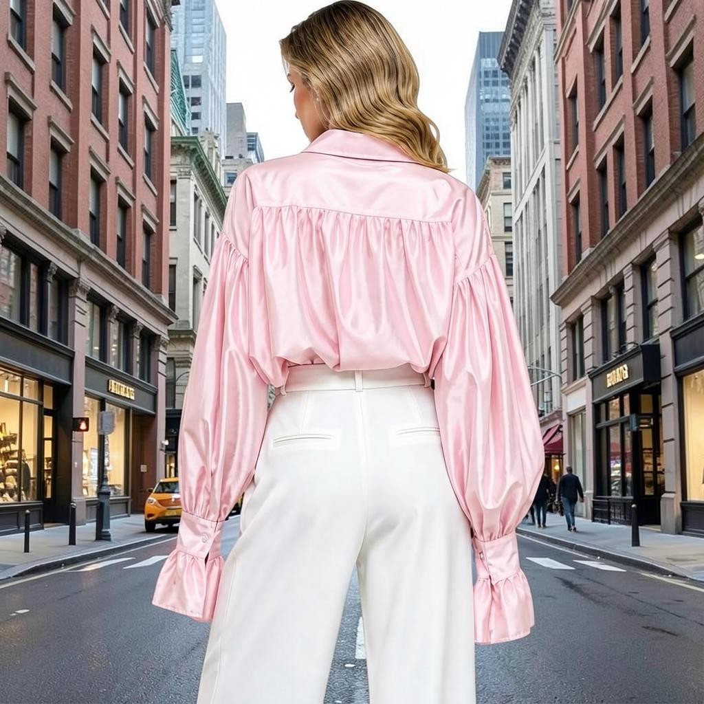 The Bellamy Flare-Sleeve Blouse